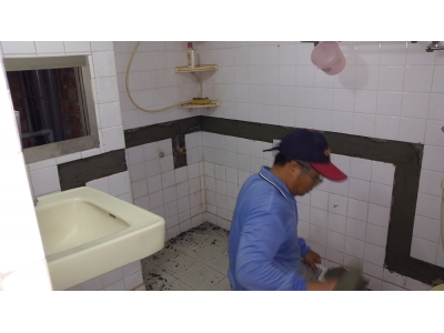 土水師傅施工照